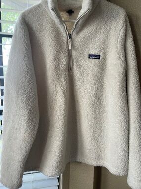 Patagonia Cream Sherpa Half-Zip Pullover